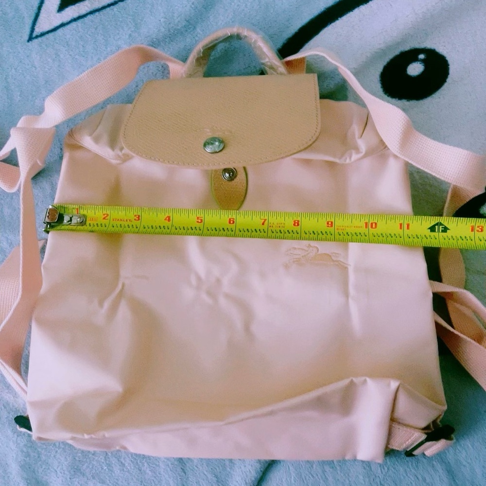 Longchamp Le Pliage Green Recycled Canvas Backpack ~NIP~ Flower - Picture 6 of 16